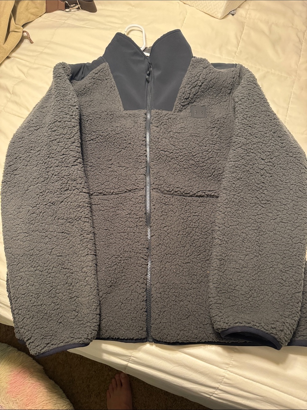 Men's Dark Green under armour Sherpa Fleece Full-Zip Jacket/Sweatshirt
